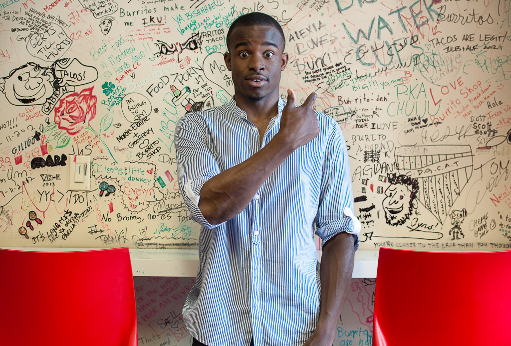 graffiti wall, black man expression, funny expression