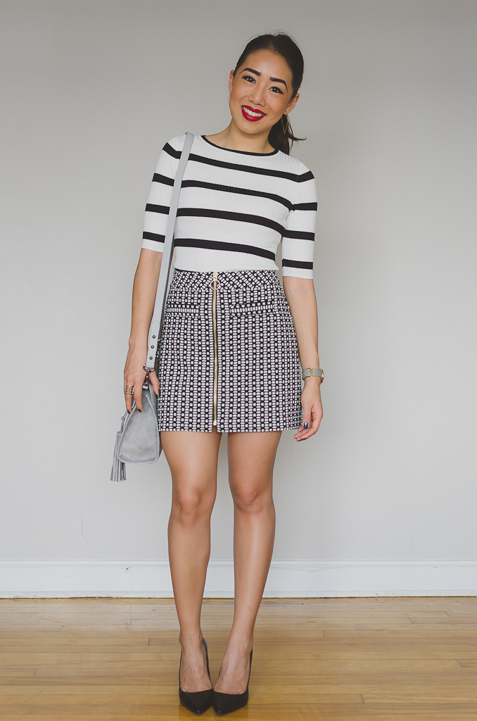 express-black-white-striped-sweater