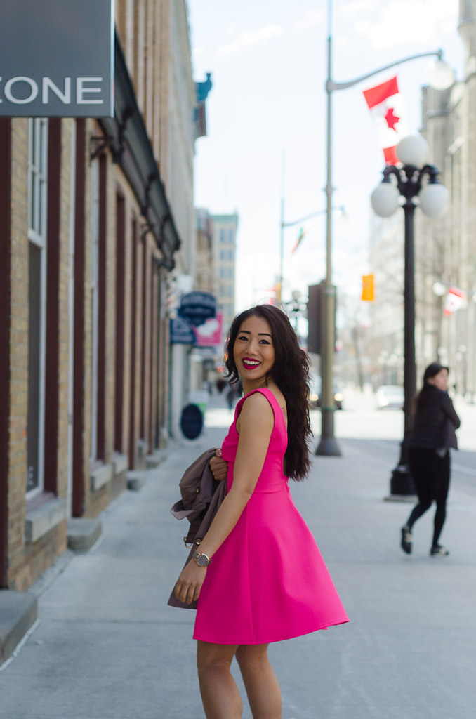 spring fashion, pink dress, ottawa, violet and flora dress,
